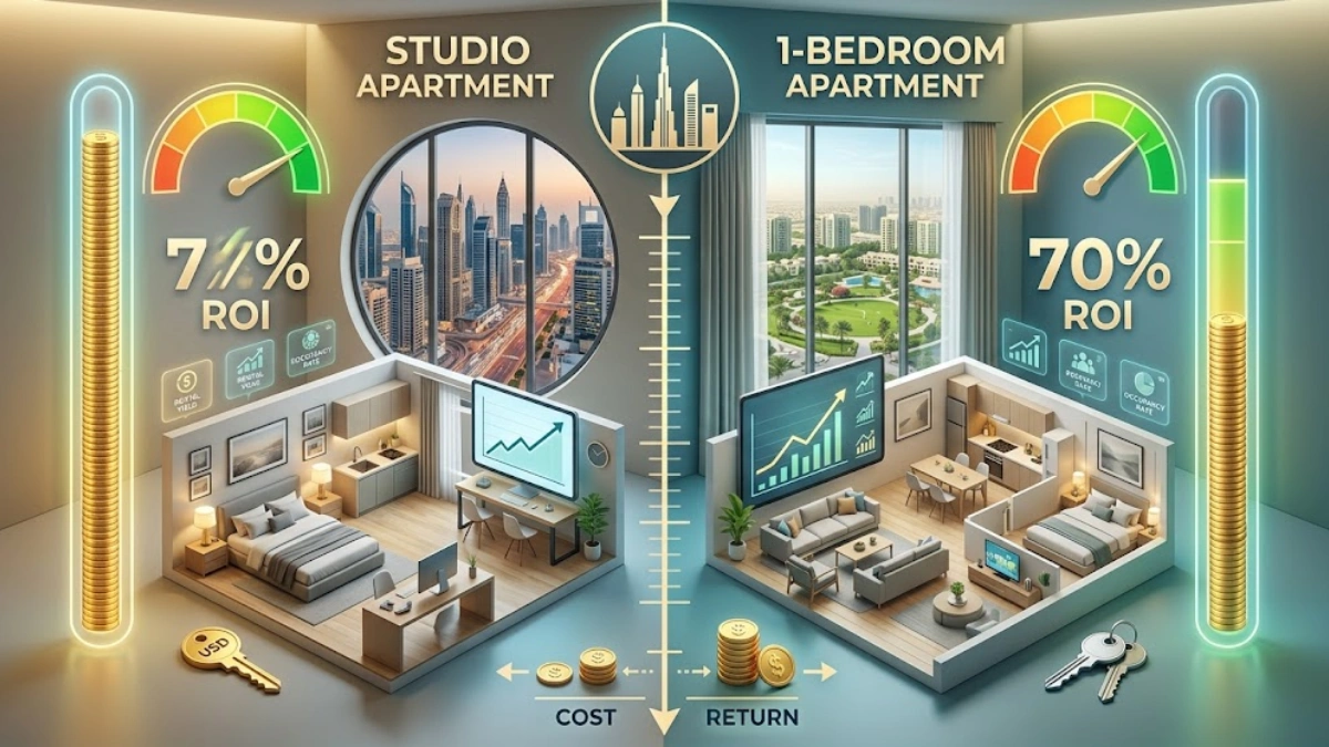 studio vs 1 bedroom Dubai
